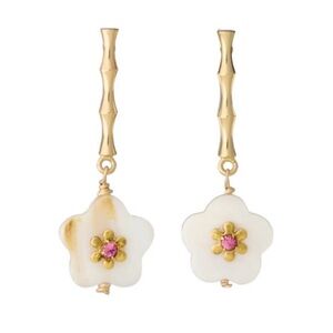 COMING SOON! Brinker + Eliza Flower Earrings in Mother of Pearl. Brand new!